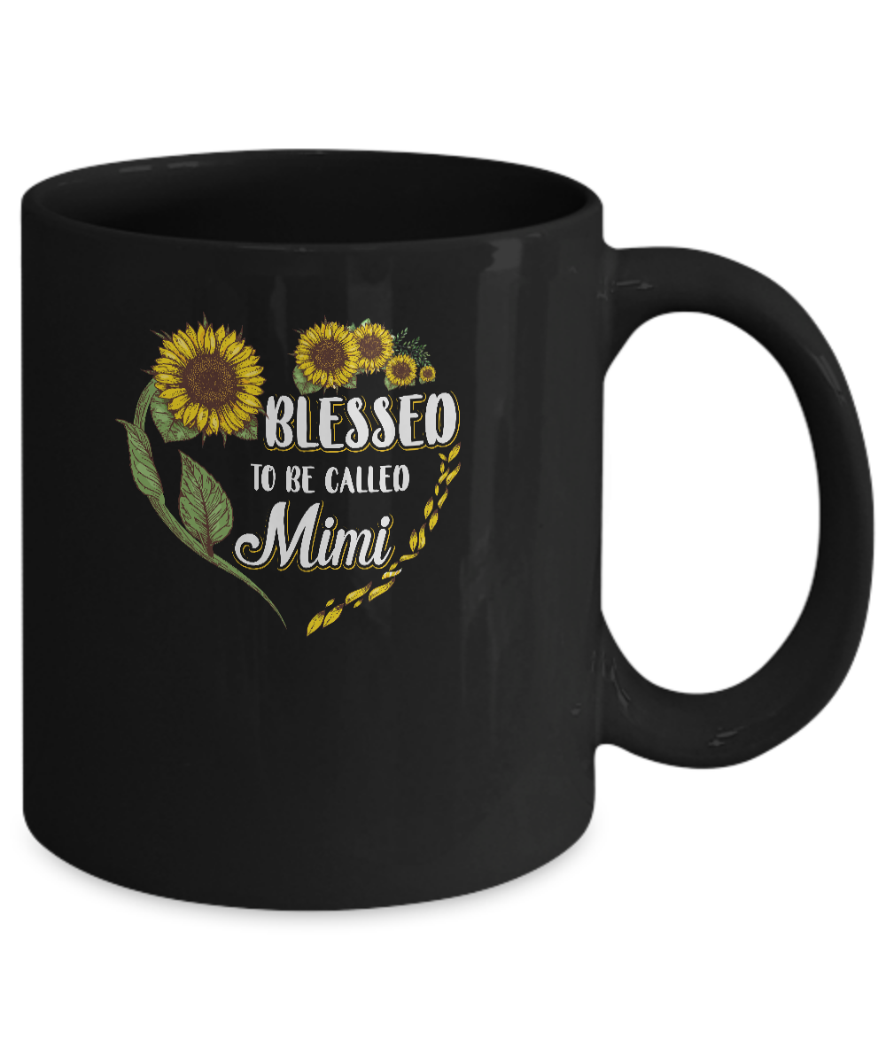 Blessed To Be Called Mimi Sunflower Mothers Day Gift Mug-Coffee Mug-11oz Mug-Black