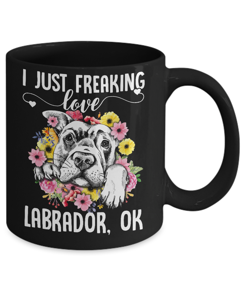 Dog I Just Freaking Love Labrador Mug-Coffee Mug-11oz Mug-Black