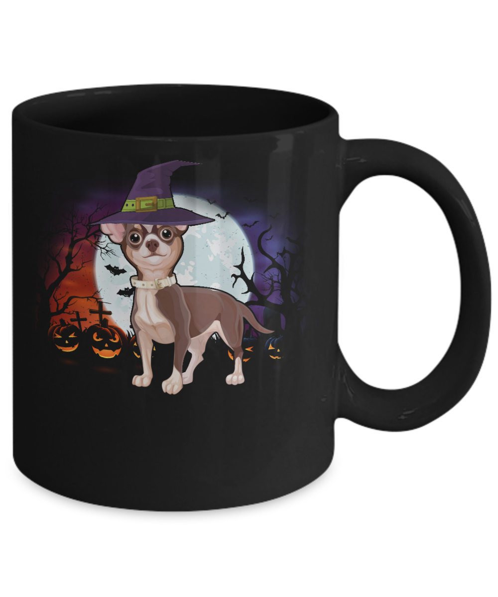 Cute Halloween Chihuahua Puppy Pumpkins Mug-Coffee Mug-11oz Mug-Black