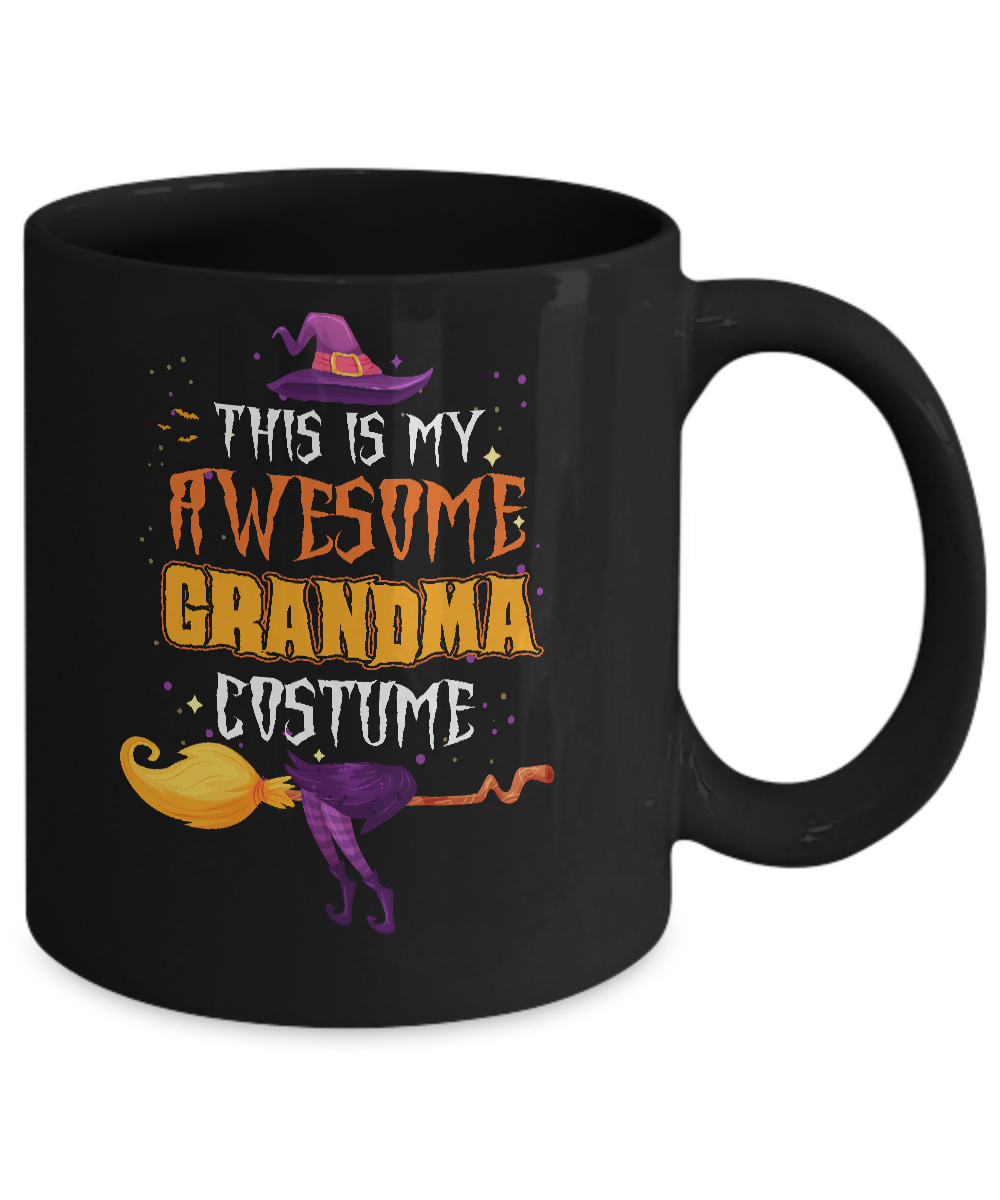 Halloween This Is My Awesome Grandma Costume Mug-Coffee Mug-11oz Mug-Black