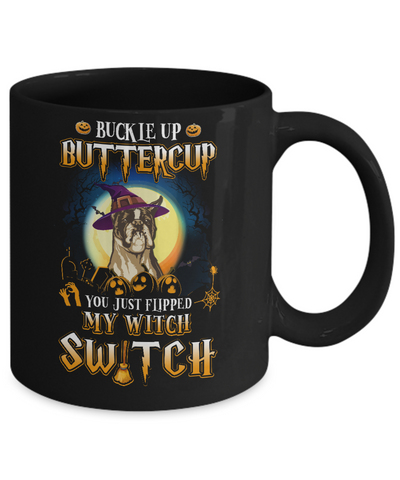 Buckle Up Buttercup Halloween Witch Boxer Costume Mug-Coffee Mug-11oz Mug-Black
