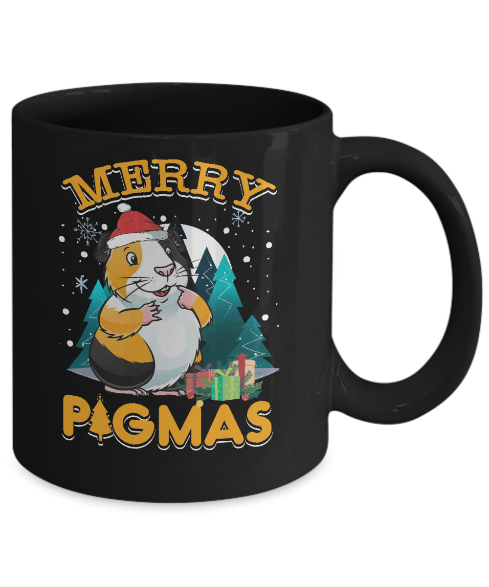 Merry Pigmas Funny Guinea Pig-Coffee Mug-11oz Mug-Black