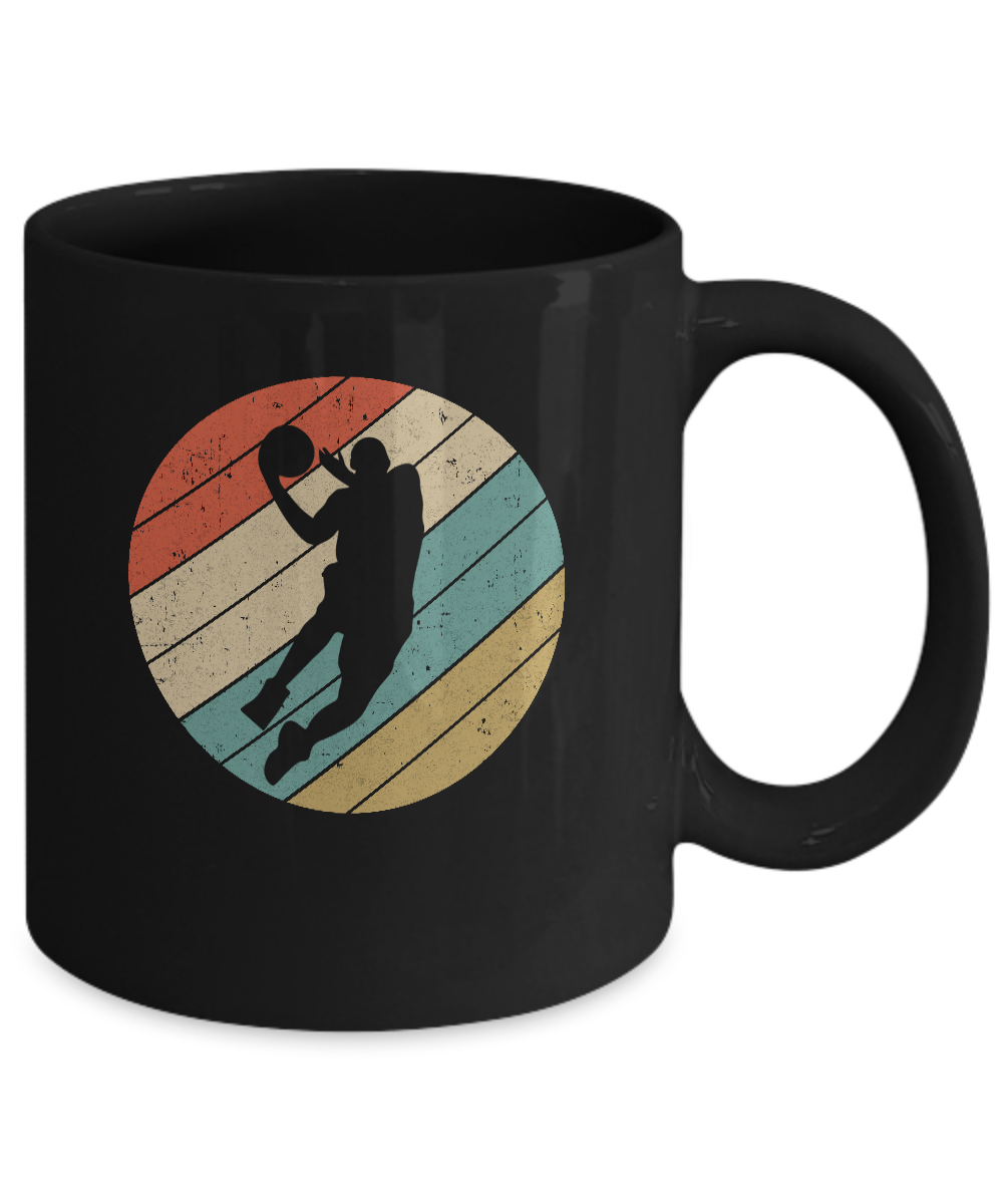 Retro Vintage Basketball Gifts Mug-Coffee Mug-11oz Mug-Black