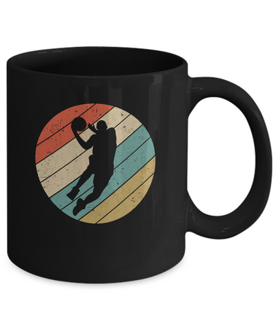 Retro Vintage Basketball Gifts Mug-Coffee Mug-11oz Mug-Black