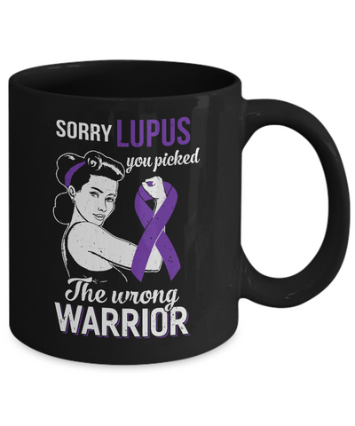 Sorry Lupus You Picked The Wrong Warrior Lupus Mug-Coffee Mug-11oz Mug-Black