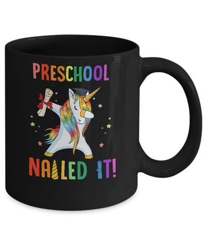 Dabbing Preschool Unicorn Nailed It Graduation Class Of 2021 Youth Mug-Coffee Mug-11oz Mug-Black