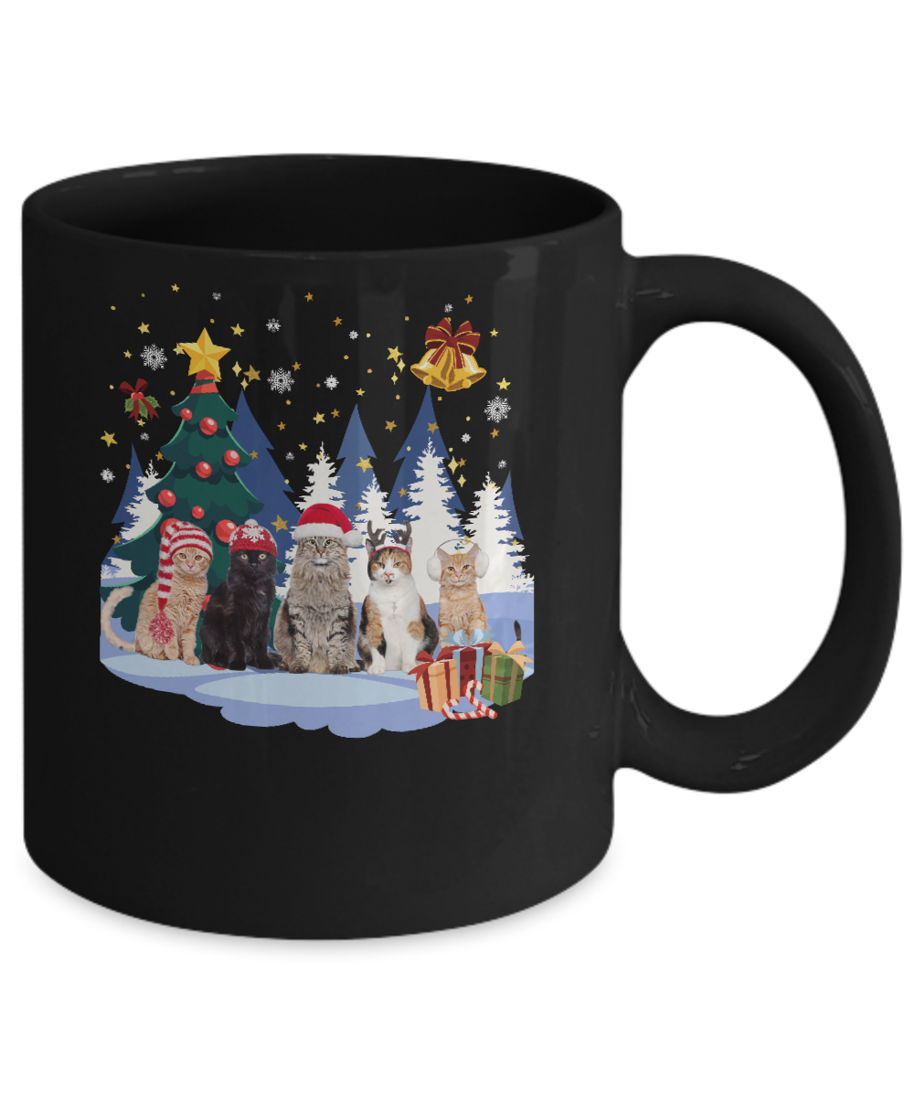 Cute Cats Claus Christmas Mug-Coffee Mug-11oz Mug-Black