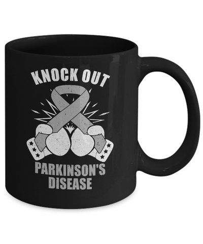 Boxing knock out Parkinson's Disease Awareness Support Mug-Coffee Mug-11oz Mug-Black