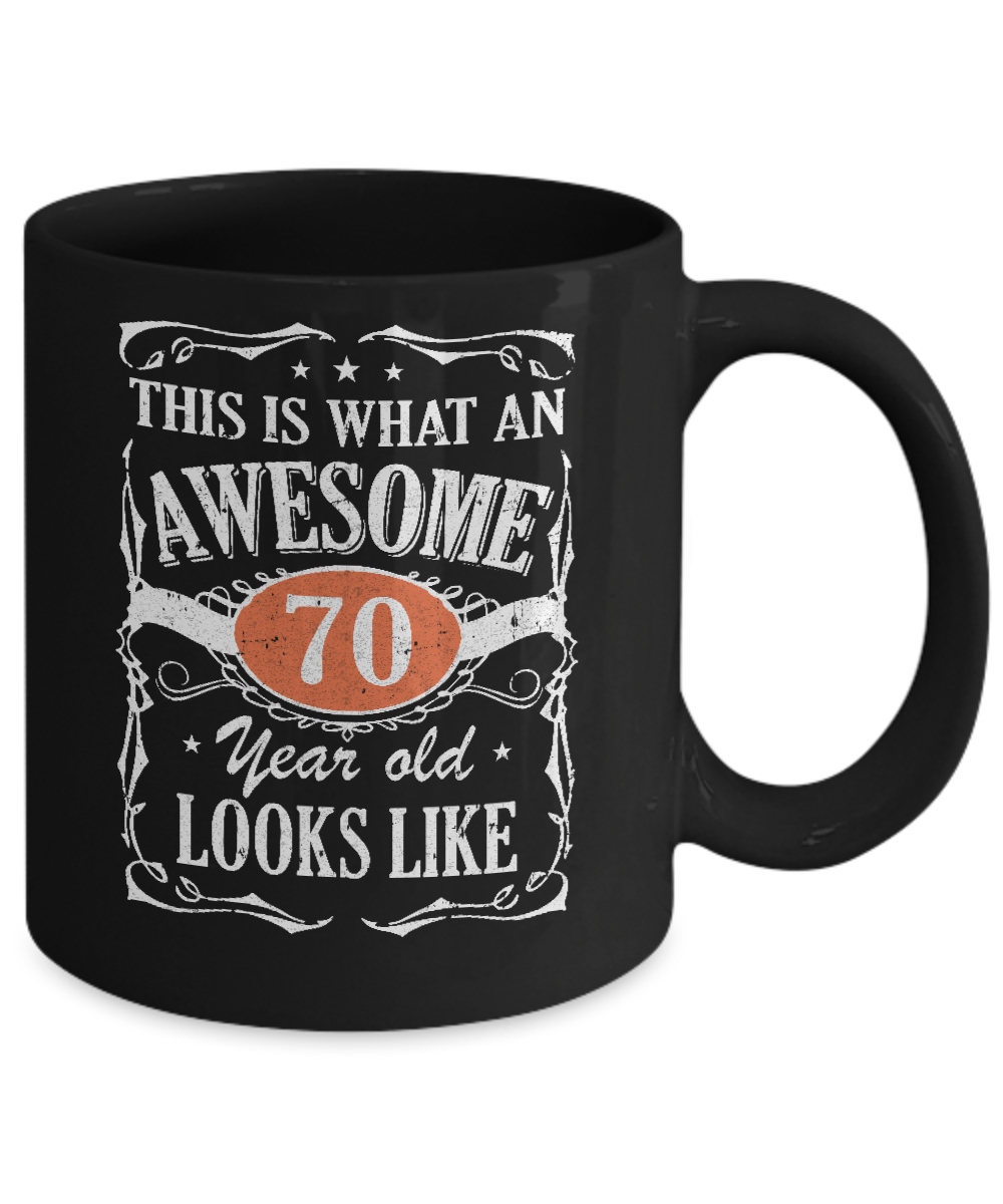 Vintage This Is What An Awesome 70 Year Old 1951 Birthday Mug-Coffee Mug-11oz Mug-Black