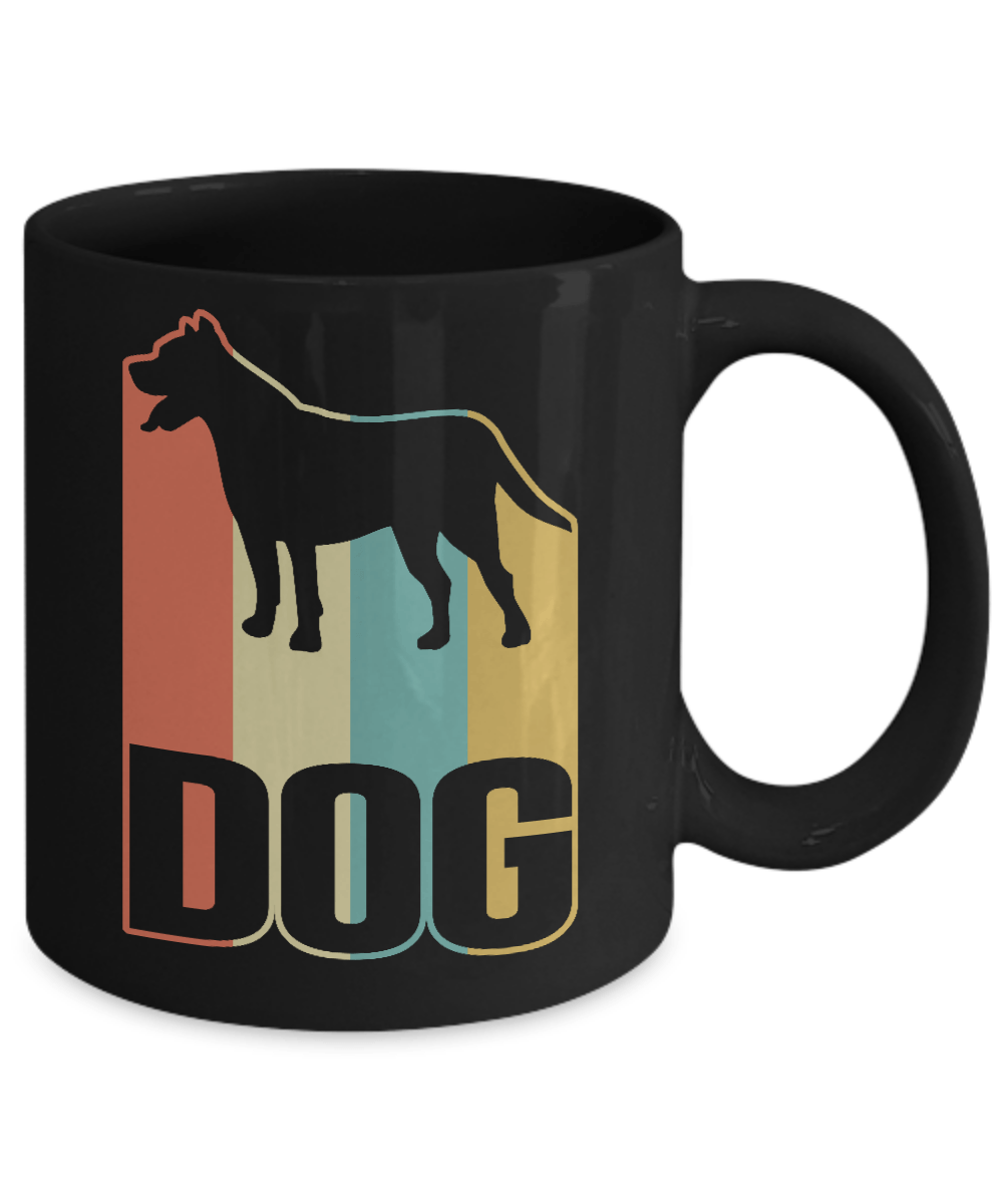 Classic Vintage Retro Style Dog Mug-Coffee Mug-11oz Mug-Black