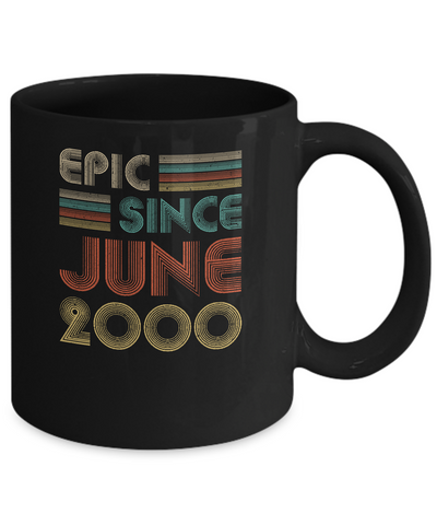 Epic Since June 2000 Vintage 21th Birthday Gifts Mug-Coffee Mug-11oz Mug-Black