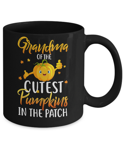 Halloween Grandma Of Cutest Pumpkins In The Patch Mug-Coffee Mug-11oz Mug-Black