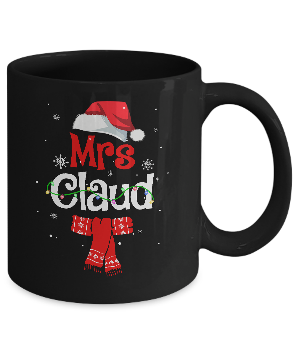 Mrs Claus Daddy Claus Mama Claus Family Pajamas Christmas Mug-Coffee Mug-11oz Mug-Black
