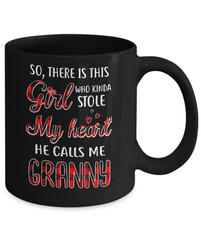 This Girl Who Kinda Stole My Heart He Calls Me Granny Mug-Coffee Mug-11oz Mug-Black