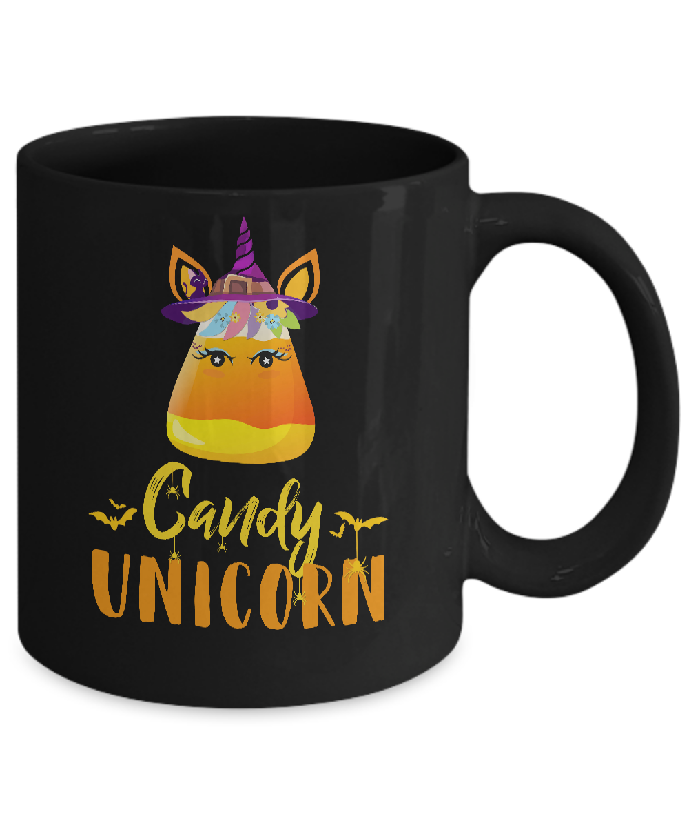 Candy Corn Unicorn Halloween Unicorn For Girls Mug-Coffee Mug-11oz Mug-Black