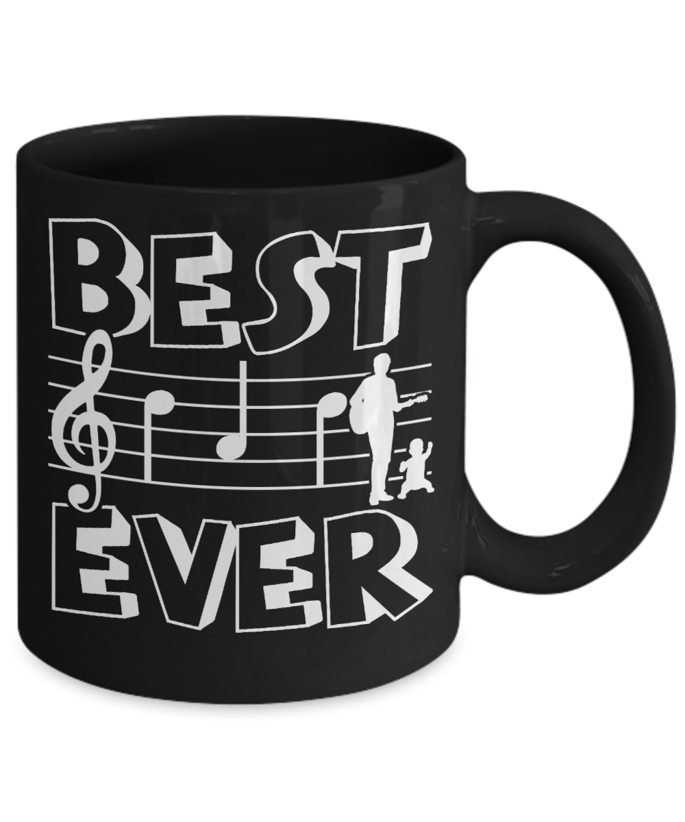 Best Dad Ever Music Piano Guitar Singer Mug-Coffee Mug-11oz Mug-Black