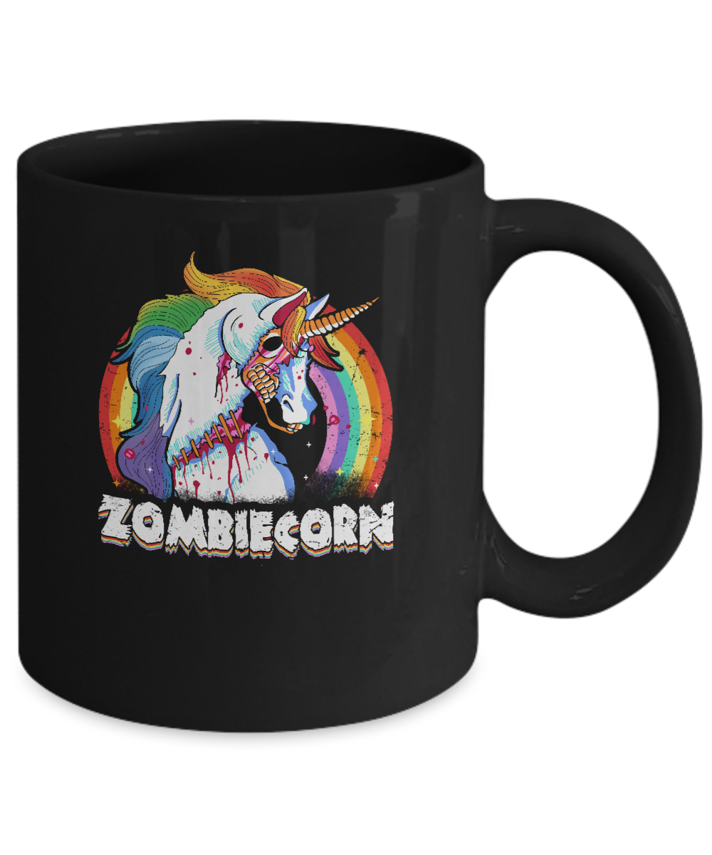 Zombiecorn Zombie Unicorn Halloween For Women Mug-Coffee Mug-11oz Mug-Black