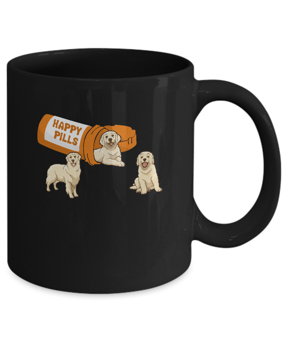 Retrievers Labrador Golden Happy Pills Mug-Coffee Mug-11oz Mug-Black