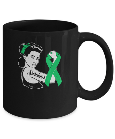 We Can Cure It Liver Cancer Green Awareness Survivor Mug-Coffee Mug-11oz Mug-Black