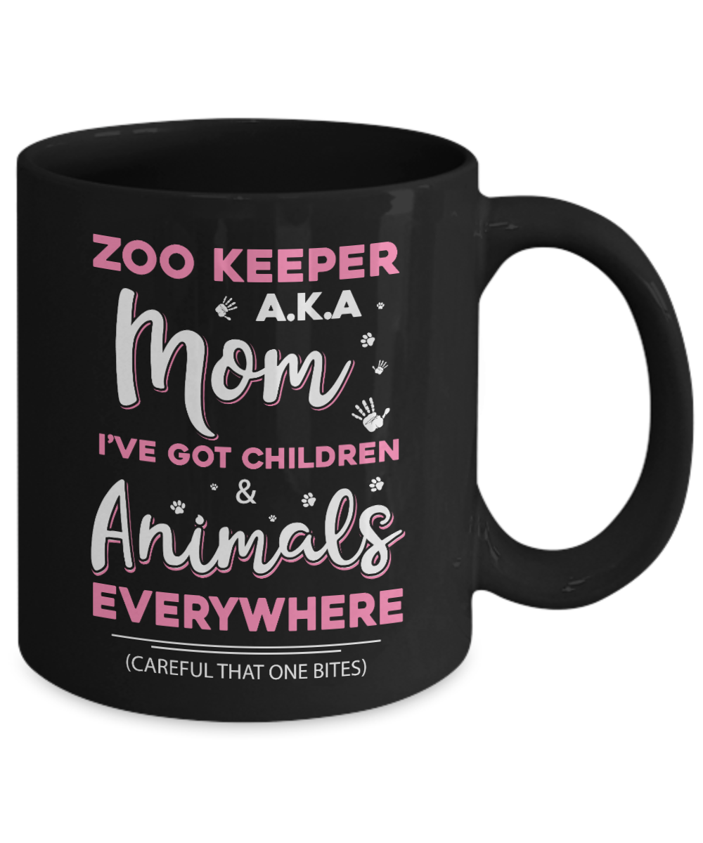 Zoo Keeper Aka Mom I've Got Children And Animals Everywhere Mug-Coffee Mug-11oz Mug-Black