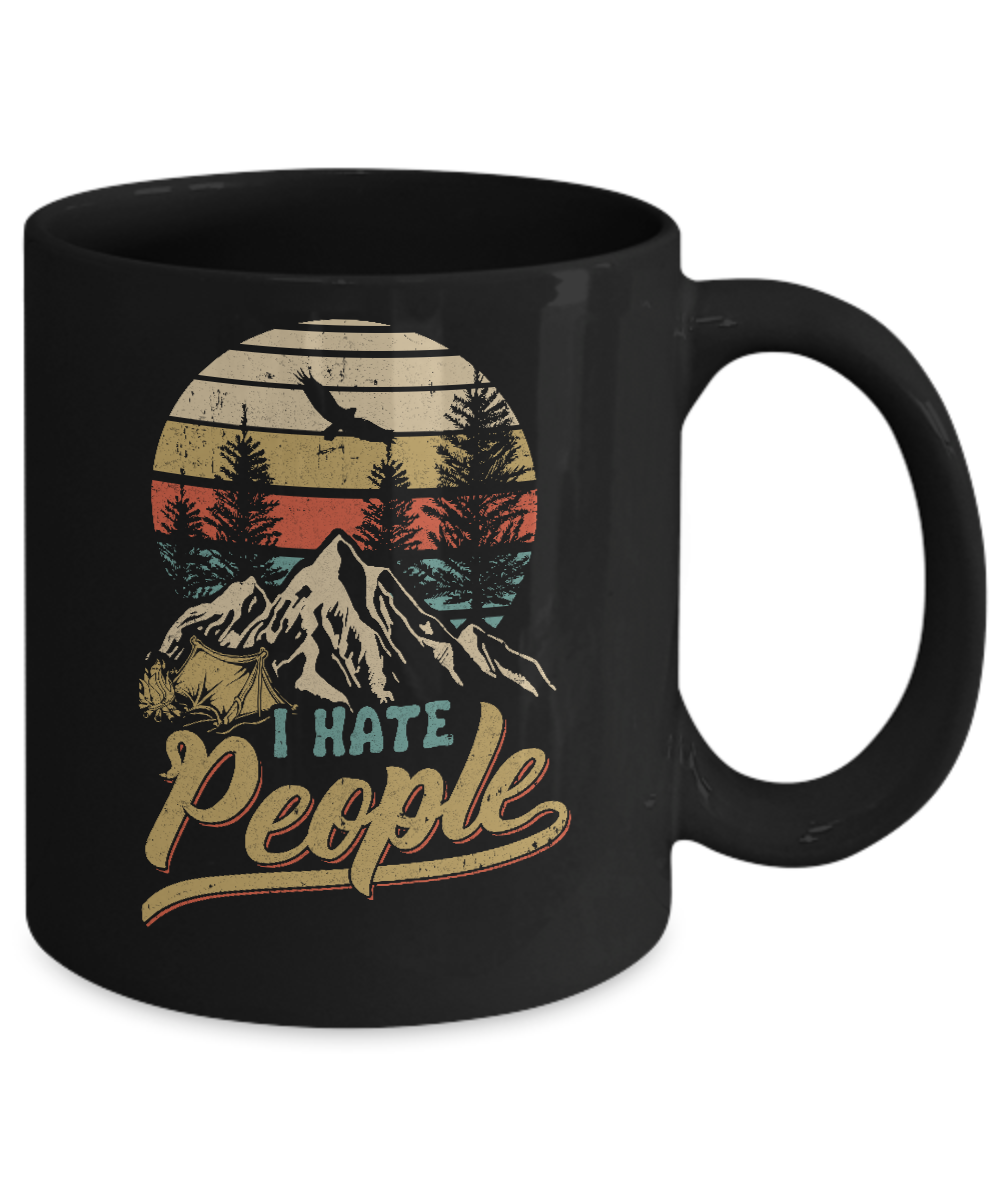 Camping I Hate People Camper Lovers Mug-Coffee Mug-11oz Mug-Black