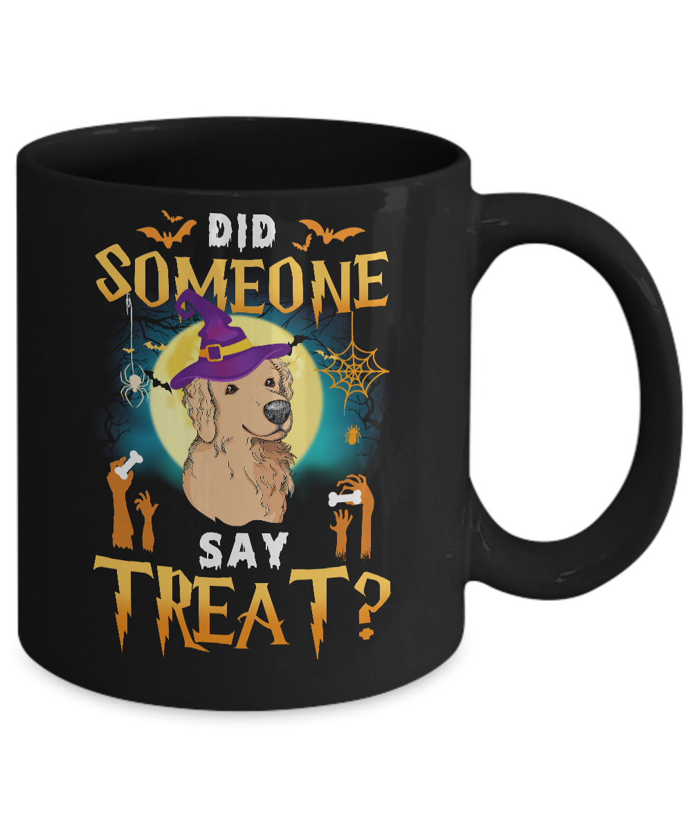 Did Someone Say Treat Golden Retriever Halloween Costume Mug-Coffee Mug-11oz Mug-Black
