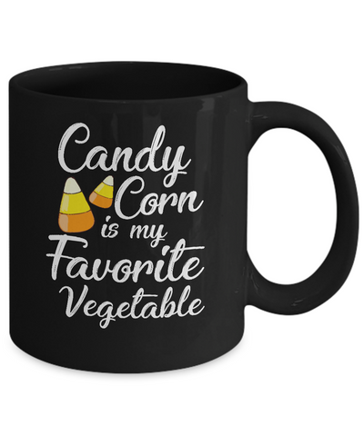 Candy Corn Is My Favorite Vegetable Halloween Costume Party Mug-Coffee Mug-11oz Mug-Black