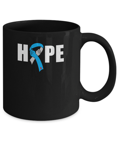 Hope Cure Fight T1D T2D Diabetic Diabetes Warrior Mug-Coffee Mug-11oz Mug-Black