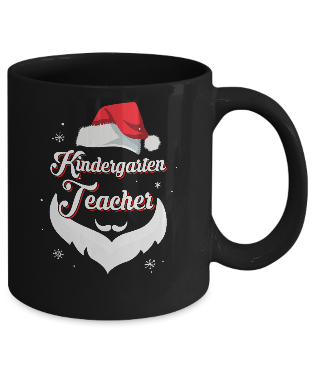Kindergarten Teacher Claus Matching Christmas Santa Mug-Coffee Mug-11oz Mug-Black