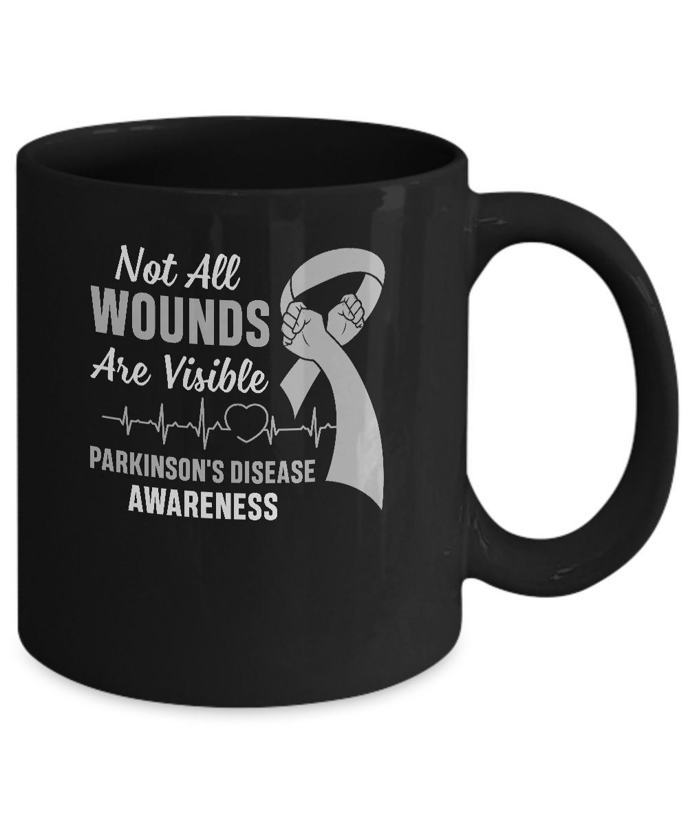 Parkinson's Disease Awareness Not All Wounds Are Visible Mug-Coffee Mug-11oz Mug-Black