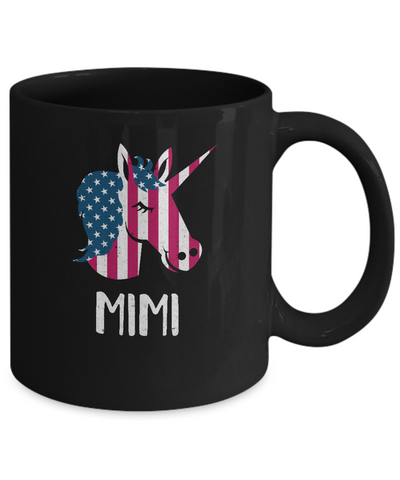 Patriotic Mimi Unicorn Americorn 4Th Of July Mug-Coffee Mug-11oz Mug-Black