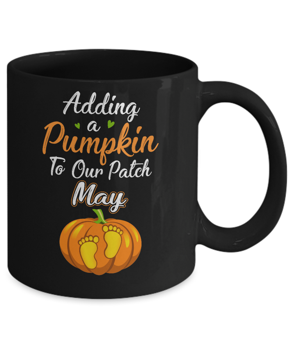 Halloween Pumpkin Pregnancy Mom Due Date In May 2021 Mug-Coffee Mug-11oz Mug-Black