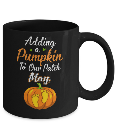 Halloween Pumpkin Pregnancy Mom Due Date In May 2021 Mug-Coffee Mug-11oz Mug-Black