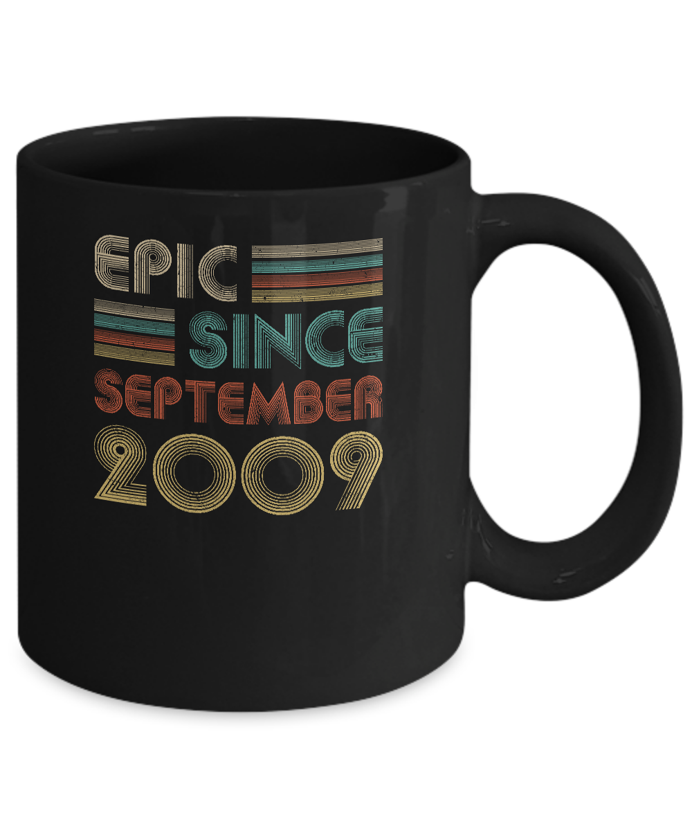 Epic Since September 2009 12th Birthday Gift 12 Yrs Old Mug-Coffee Mug-11oz Mug-Black