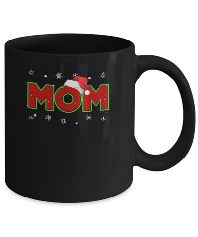 Mom Christmas Santa Ugly Sweater Gift Mug-Coffee Mug-11oz Mug-Black