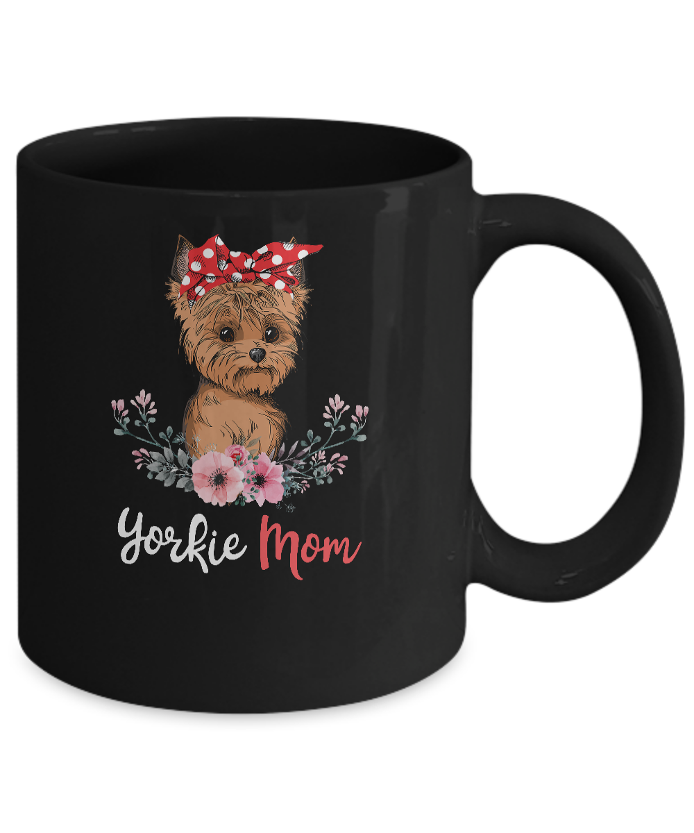 Yorkie Mom Gift For Women Dog Lover Mug-Coffee Mug-11oz Mug-Black