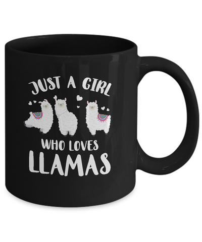 Just A Girl Who Loves Llamas Mug-Coffee Mug-11oz Mug-Black