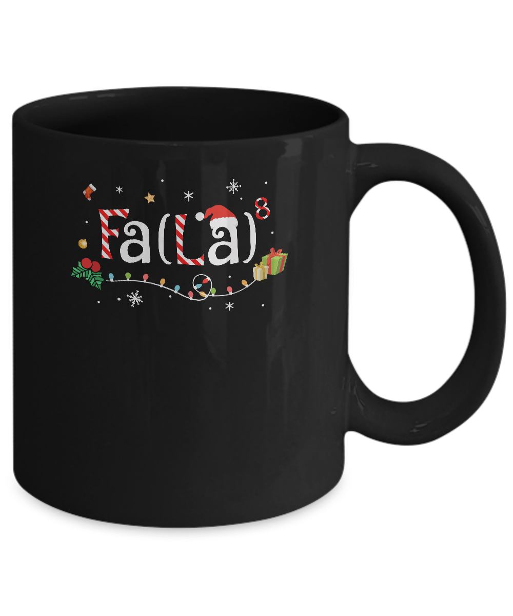 Cute Math Fa La Funny Christmas Mug-Coffee Mug-11oz Mug-Black