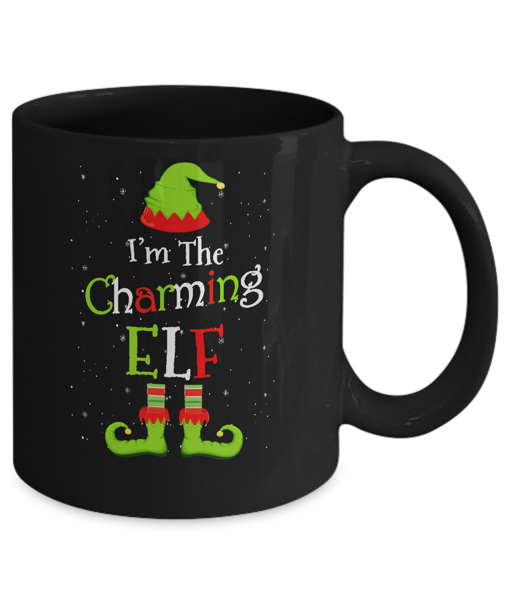 I'm The Charming Elf Family Matching Funny Christmas Group Gift Mug-Coffee Mug-11oz Mug-Black