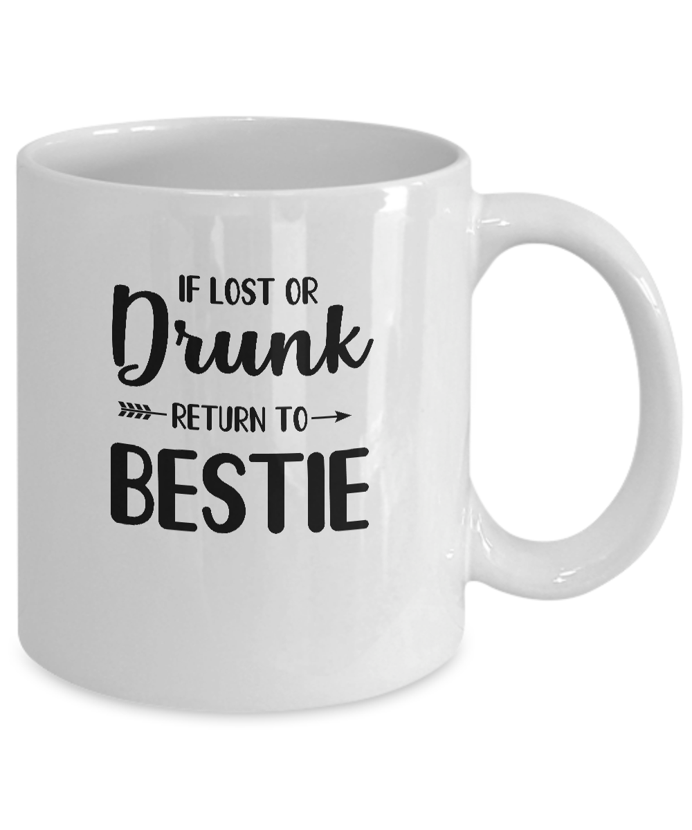 If Lost Or Drunk Please Return To My Bestie Couple Mug-Coffee Mug-11oz Mug-White