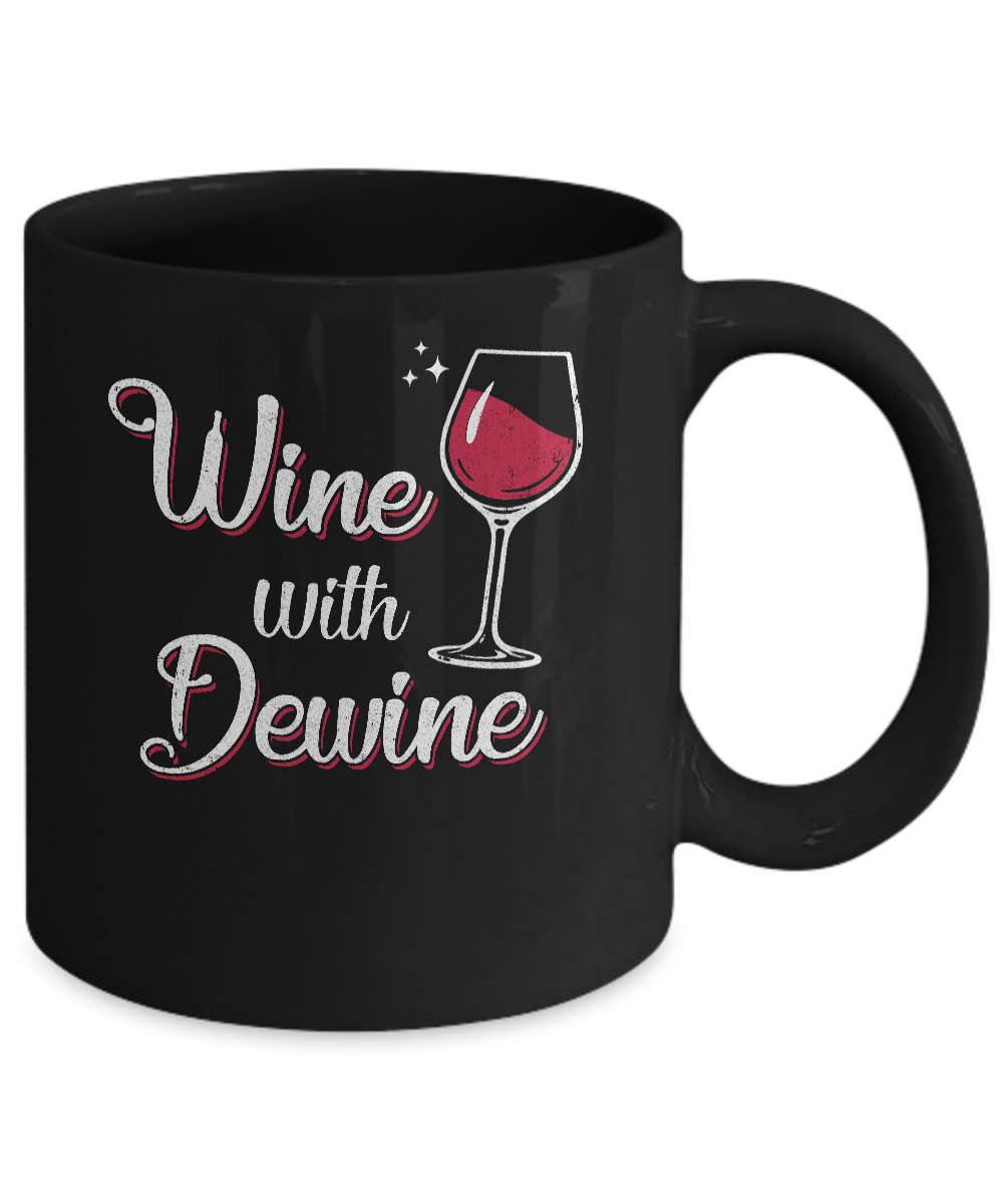 Wine With Dewine Drinking Game Ohio Mug-Coffee Mug-11oz Mug-Black
