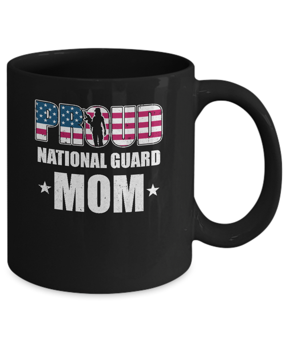 Proud National Guard Mom Veteran Mothers Day Mug-Coffee Mug-11oz Mug-Black