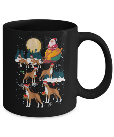 Dog Reindeer Boxer Christmas Gift Mug-Coffee Mug-11oz Mug-Black