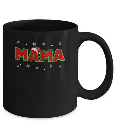 Mama Christmas Santa Ugly Sweater Gift Mug-Coffee Mug-11oz Mug-Black