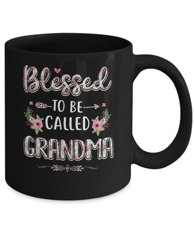 Funny Grandma Gifts Blessed To Be Called Grandma Mug-Coffee Mug-11oz Mug-Black