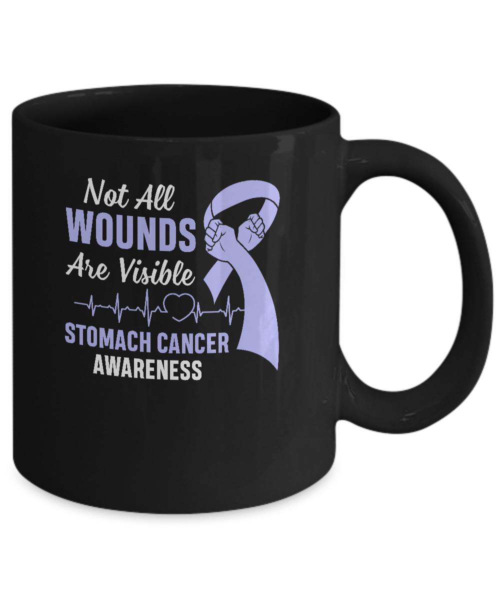 Stomach Cancer Awareness Not All Wounds Are Visible Mug-Coffee Mug-11oz Mug-Black