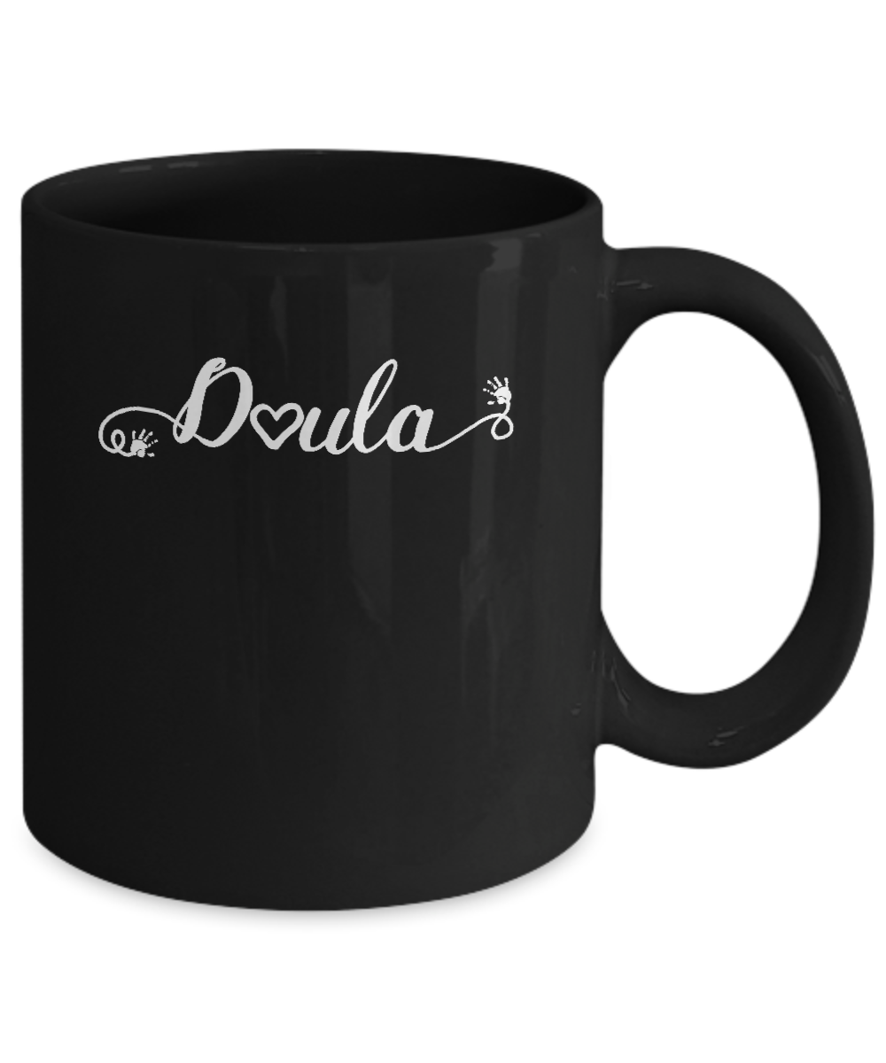 Doula Heart For Birth Baby Born Postpartum Mug-Coffee Mug-11oz Mug-Black