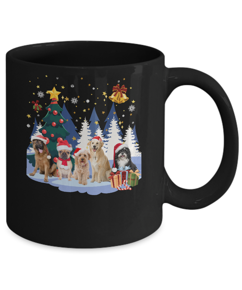 Cute Dogs Claus Christmas Mug-Coffee Mug-11oz Mug-Black