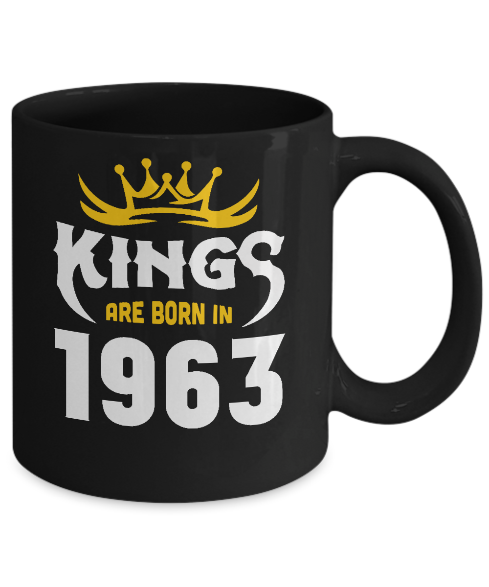 Kings Are Born In 1963 Birthday Gift-Coffee Mug-11oz Mug-Black