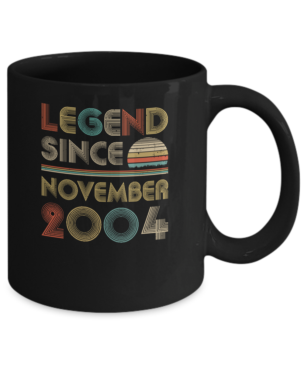 Legend Since November 2004 Vintage 17th Birthday Gifts Mug-Coffee Mug-11oz Mug-Black